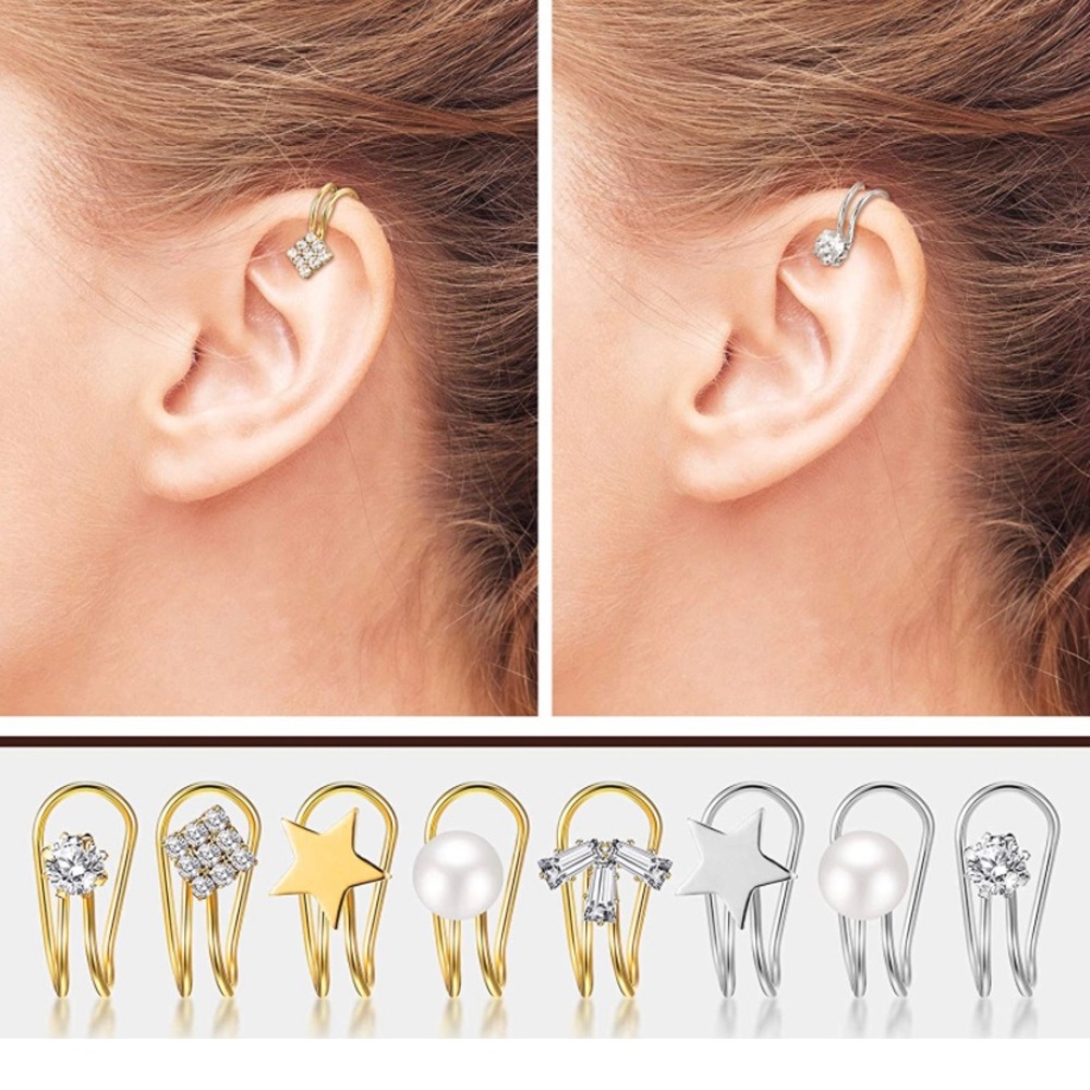 BRAND NEW EAR CUFF/ EAR CRAWLER EARRINGS. EAR WRAP CRAWLER HOOK EARRINGS - Picture 14 of 14
